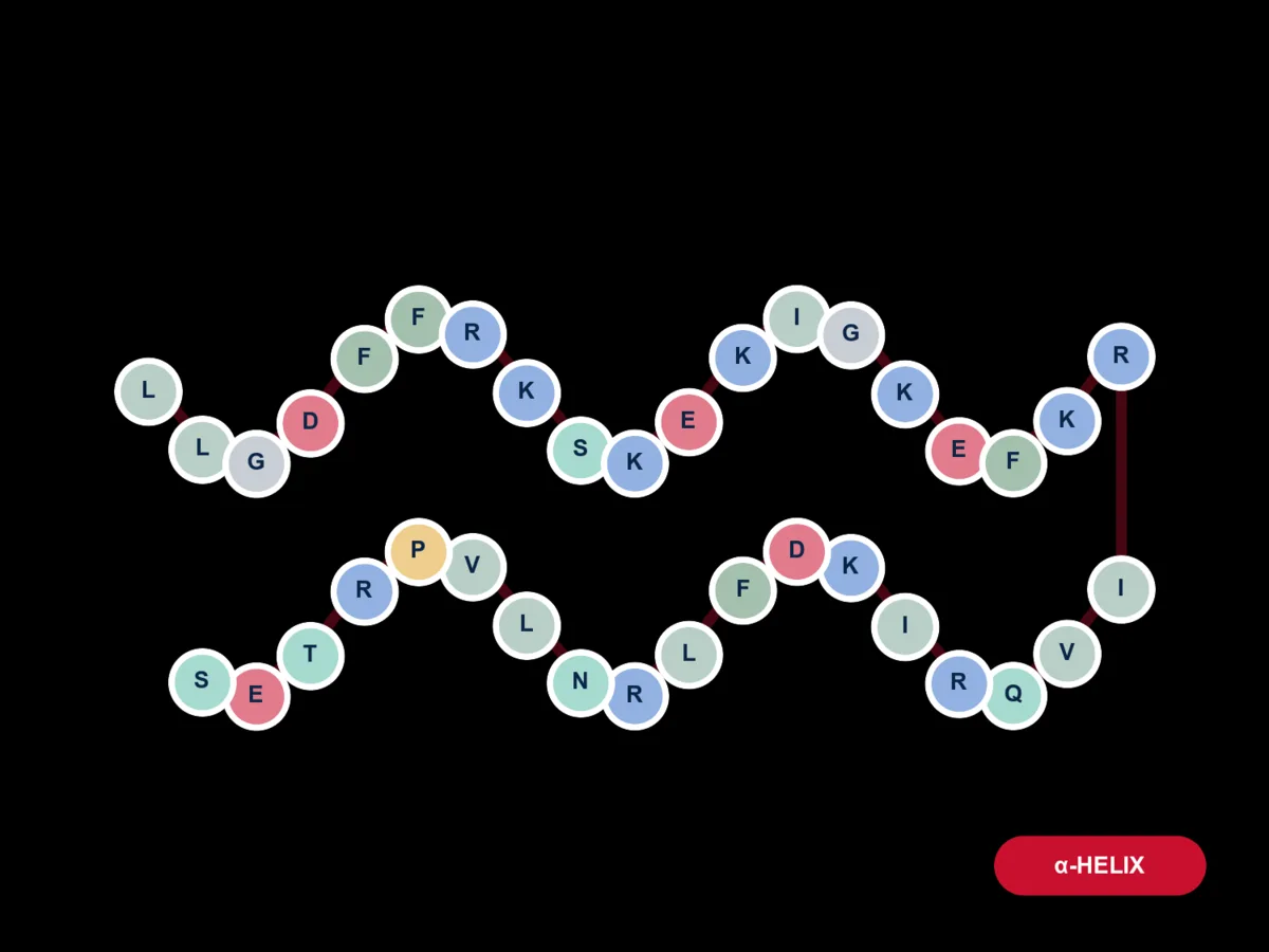 LL-37 molecule diagram card