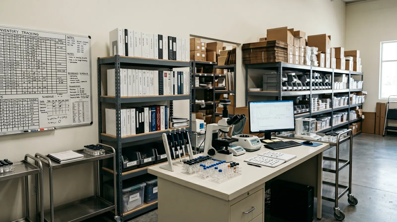 Industrial operations room used for wholesale supply coordination