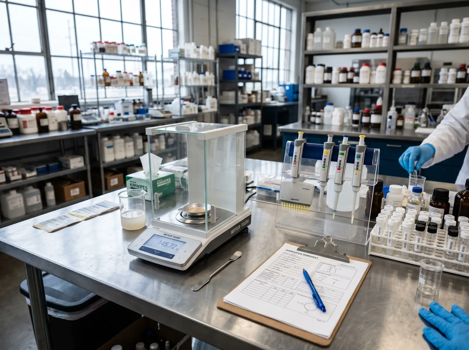 Custom blend planning workspace with composition notes and packaging routes